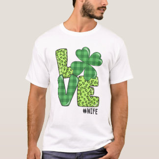 T-shirt Matching Family Love Wife Shamrock Funny Patricks