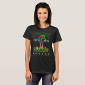 T-shirt Matching Family Ugly Je suis The Ostrich Elf Chris (Devant entier)