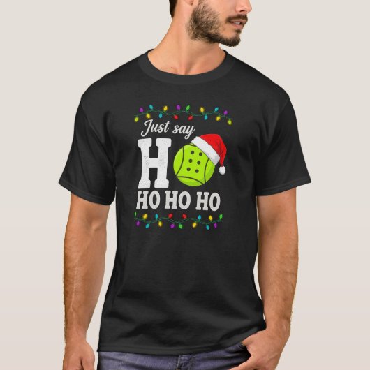 T-shirt Matching Family Xmas Santa Ho Ho Ho Pickleball (Devant)