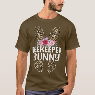 T-shirt Matching Funny Empreinte de léopard Bunny Beekeepe