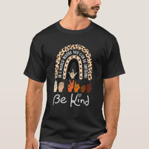 T-shirt Matching Orange Unity Day Rainbow Be Kind ASL Anti