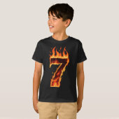 T-shirt Matching Six Seven Flaming Ice Funny Meme 67 Coupl (Devant entier)
