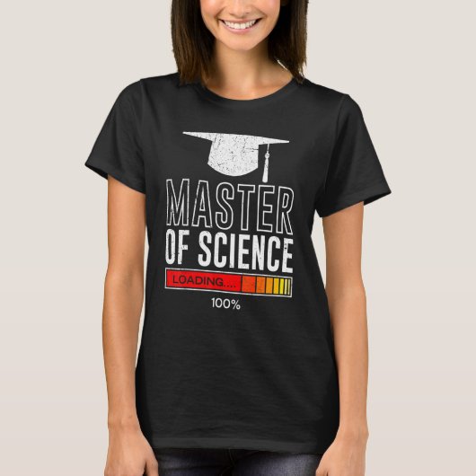 T-shirt Mater of Science chargement prêt Masters diplôme (Devant)