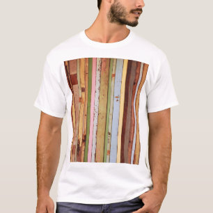 T-shirt Matériau en bois : Texture Vintage de papier peint