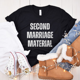 T-shirt Matériel de deuxième mariage, Drôle divorce, célib