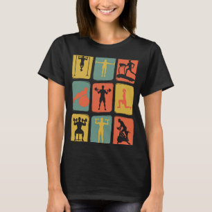 T-shirt Matériel De Formation Retro Vintage Gym