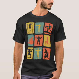 T-shirt Matériel De Formation Retro Vintage Gym