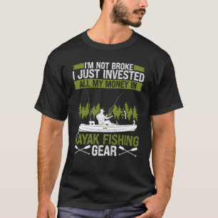 T-shirt Matériel de pêche en kayak Kayak kayakiste pêcheur