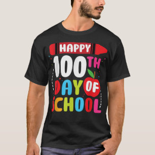 T-shirt Maternelle 100 Jours d'école Pomme Enseignant Enfa