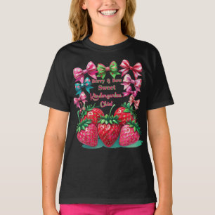 T-shirt Maternelle Chic Fraise et Ruban Douce