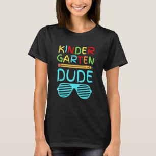 T-shirt Maternelle Dude Pencil Première Jour École Bleu