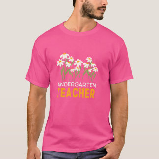 T-shirt Maternelle Enseignant Floral Design Fleurs marguer