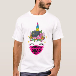 T-shirt Maternelle Graduate 2021 Pour Filles Unicorn