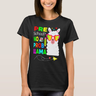 T-shirt Maternelle Pas De Problème Lama Enseignant Élève R