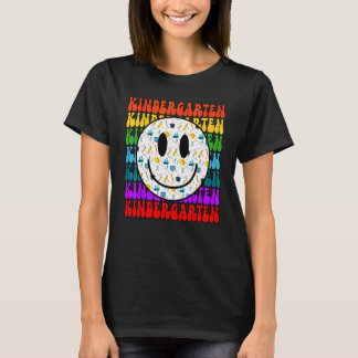 T-shirt Maternelle Visage Heureux Enseignant Visage Heureu