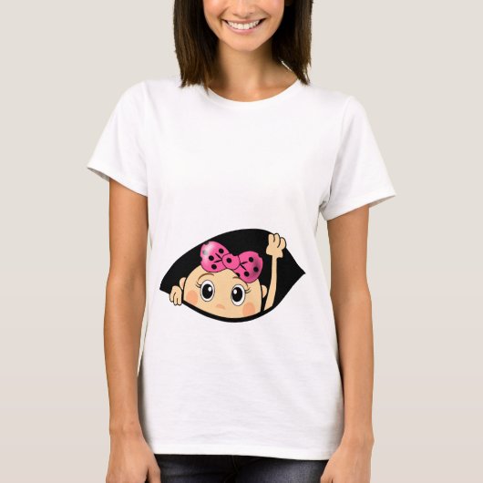 T-SHIRT MATERNITÉ DRÔLE, GROSSESSE, ENCEINTE (Devant)