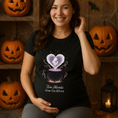 T-shirt Maternité Halloween Deux Coeurs Un Cauldron