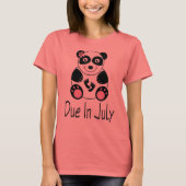 T-shirt Maternité Panda Dû En Juillet (Devant)