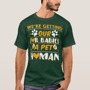 T-shirt Maternité prévue Grossesse Fourrure Bébés Chat Chi