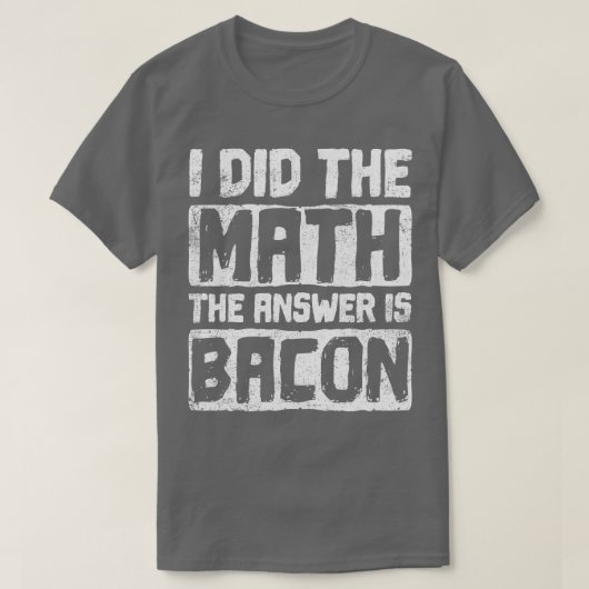 T-shirt Math Bacon mathématicien (Design devant)