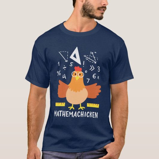 T-shirt Math Chicken Gag Funny Mathemachickicken Enseignan (Devant)