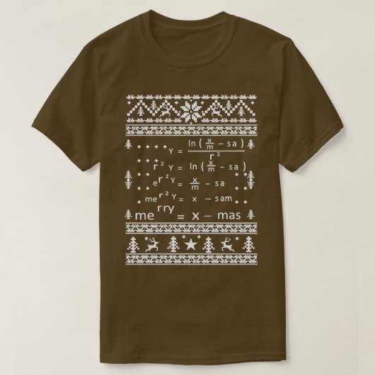 T-SHIRT MATH CHRISTMAS MALHEUREUSEMENT CHRISTMAS MATH SWEA (Design devant)