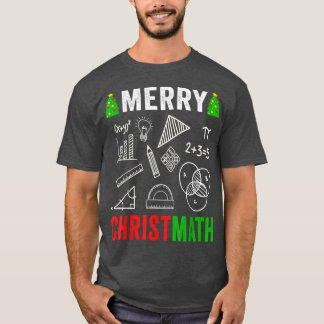 T-shirt Math Christmas  Merry Christmas Math Teacher Women