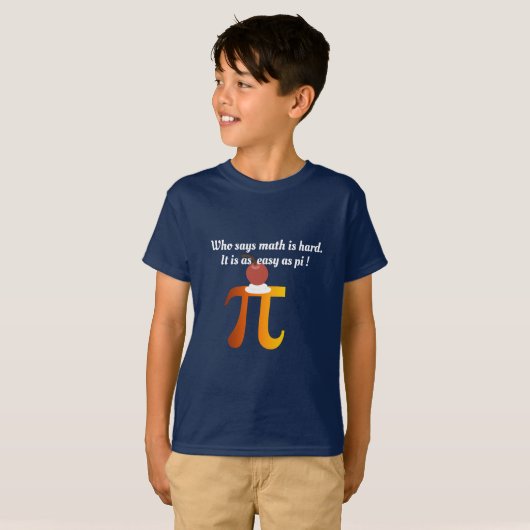 T-shirt Math Drôle Avec Math Puns Aussi Facile Que Pi Symb (Devant entier)