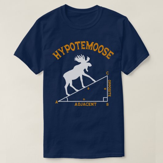 T-shirt Math drôle Hypotemoose Triangle Adjacent Mathémati (Design devant)