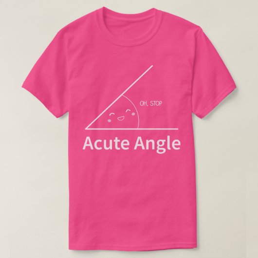 T-shirt Math drôle mignon Angle aigu (Design devant)