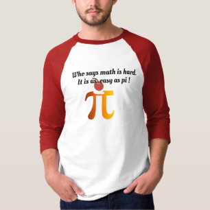 T-shirt Math Drôle Wiz, Wordplay Pi Pun Aussi Facile Que P