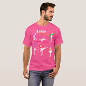 T-shirt Math Enseignant Chemise Ligne Danse Graphe Ballet (Devant entier)