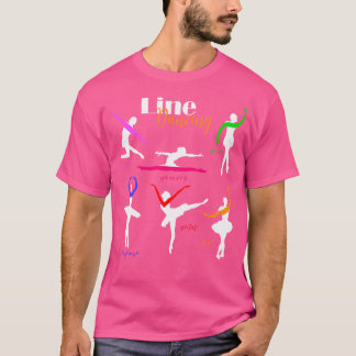 T-shirt Math Enseignant Chemise Ligne Danse Graphe Ballet