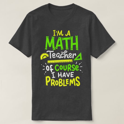 T-shirt Math Enseignant Classe Problème Funny Premium Cl (Design devant)