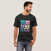 T-shirt Math Enseignant Coeur Candy Valentines Jour Math G (Devant entier)