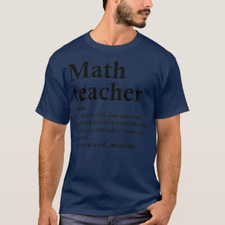 T-shirt Math Enseignant Définition Amusante Mathématique O