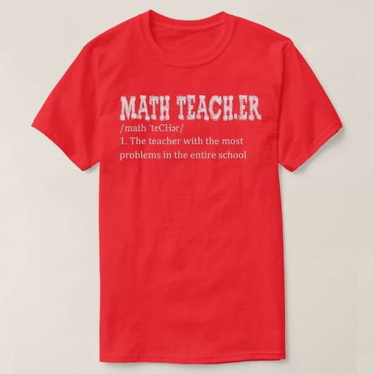 T-shirt Math Enseignant Définition Drôle Premier Jour Reto (Design devant)