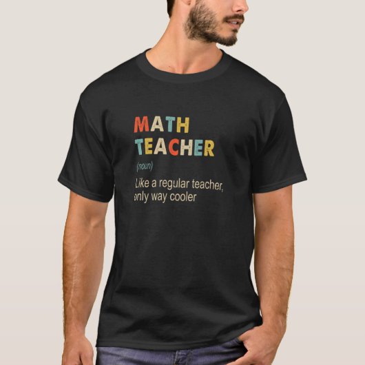 T-shirt Math Enseignant Définition Enseignant Enseignant (Devant)