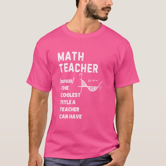 T-shirt Math Enseignant Définition Le titre le plus froid (Devant)