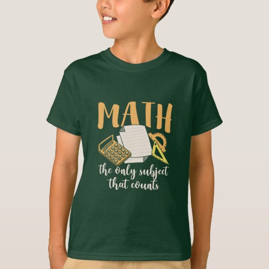 T-shirt Math Enseignant Math Le Seul Sujet (Devant)