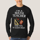 T-shirt Math Enseignant Mathématique Citation Math Formule (Devant)
