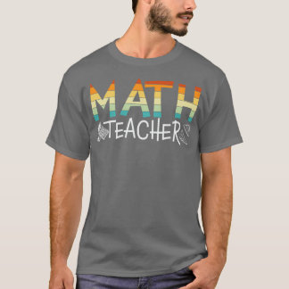 T-shirt Math Enseignant Retro