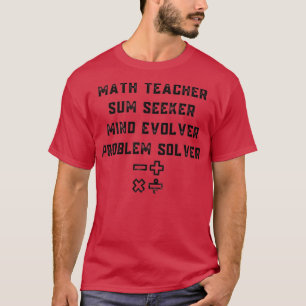 T-shirt Math Enseignant Sum Chercheur Mind Évolution Probl