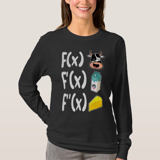 T-shirt Math Enseignant Vache Lait Fromage Maths Calcul (Devant)