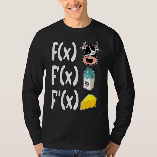 T-shirt Math Enseignant Vache Lait Fromage Maths Calcul (Devant)