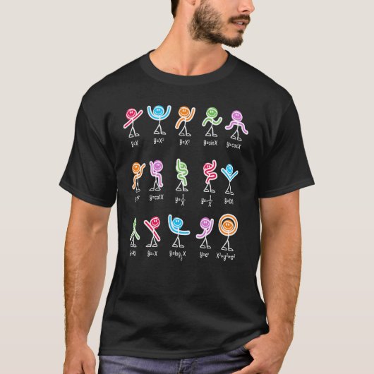 T-shirt Math Equation Figures Algebra Danse Nerdy Enseigna (Devant)