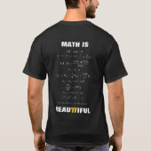 T-shirt Math est belle 11 équations mathématiques (Dos)