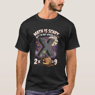 T-shirt Math Est Drôle Halloween Professeur d'Algèbre Écri