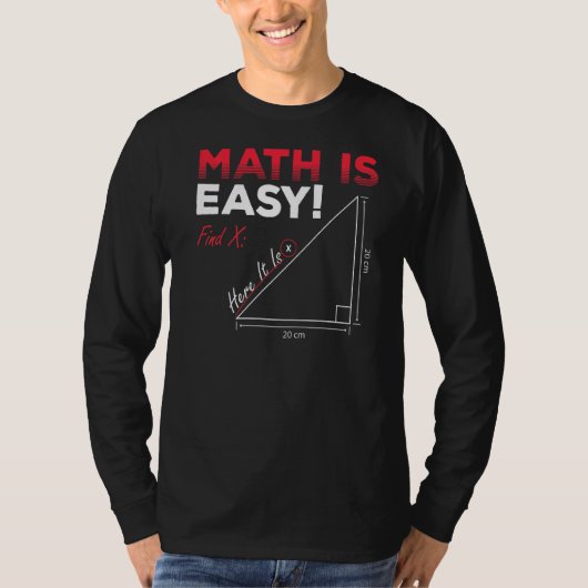 T-shirt Math Est Facile Trouver X Ici C'Est Geometry Math (Devant)