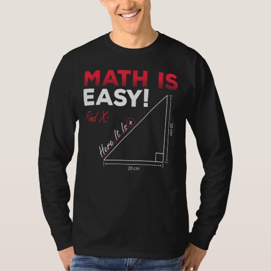 T-shirt Math Est Facile Trouver X Ici C'Est Geometry Math (Devant)